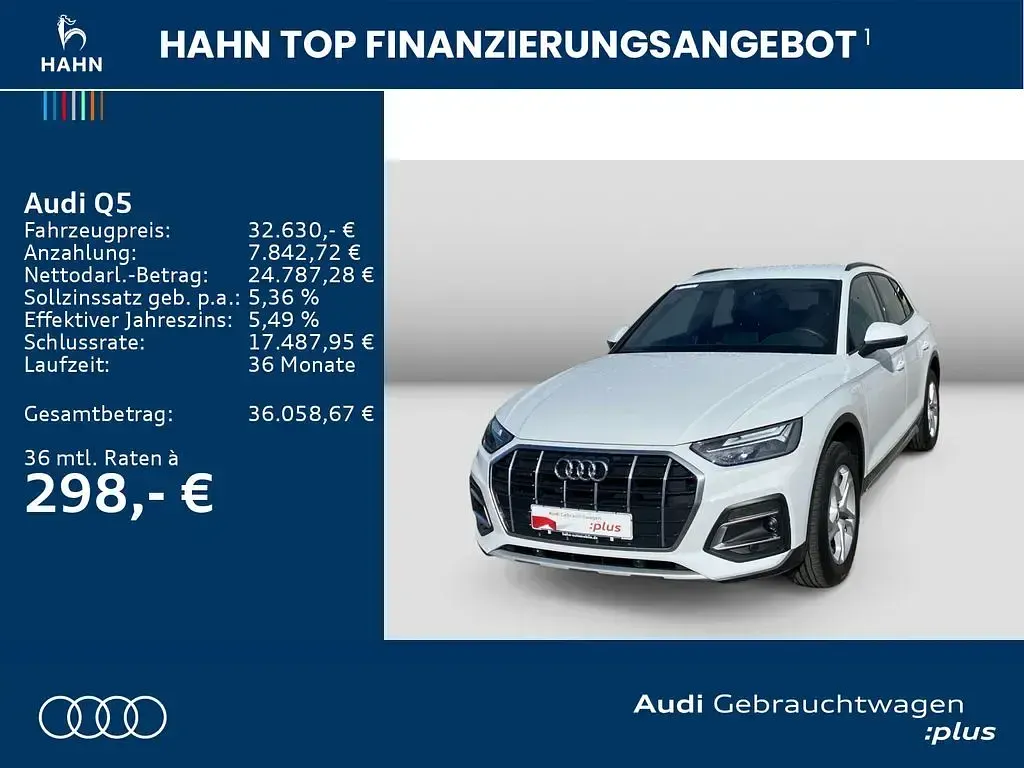Gebraucht Audi Q5 Ambiente 204 PS (150 kW) 2022 Gletscherweiß metallic SUV