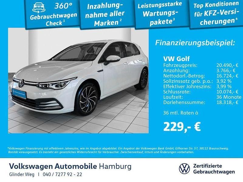 0r oryxweiß perlmutteffekt Gebraucht 2021 VW Golf VIII Style Limousine | 20.490 € (Guter Preis) - Bild 1/3
