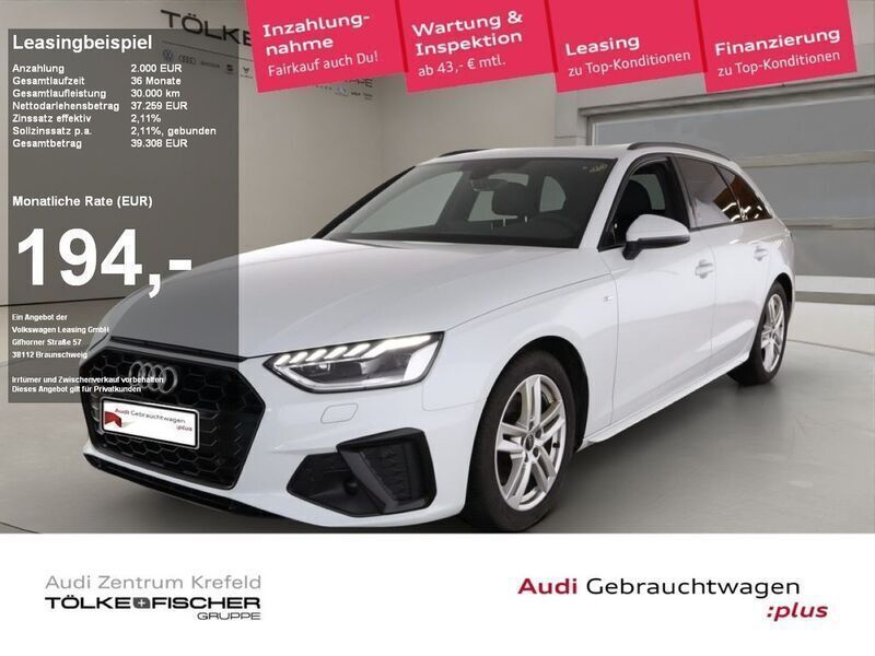 Weiß Gebraucht 2024 Audi A4 S-Line Kombi | 37.259 € (Fairer Preis) - Bild 1/4