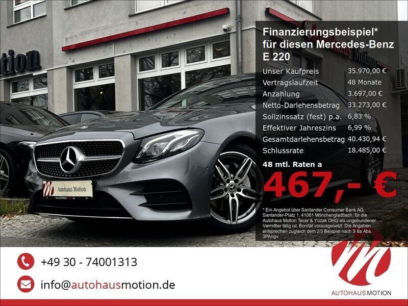 Selenitgrau metalliclack Gebraucht 2018 Mercedes E220 AMG Coupé | 35.970 € (Guter Preis) - Bild 1/4