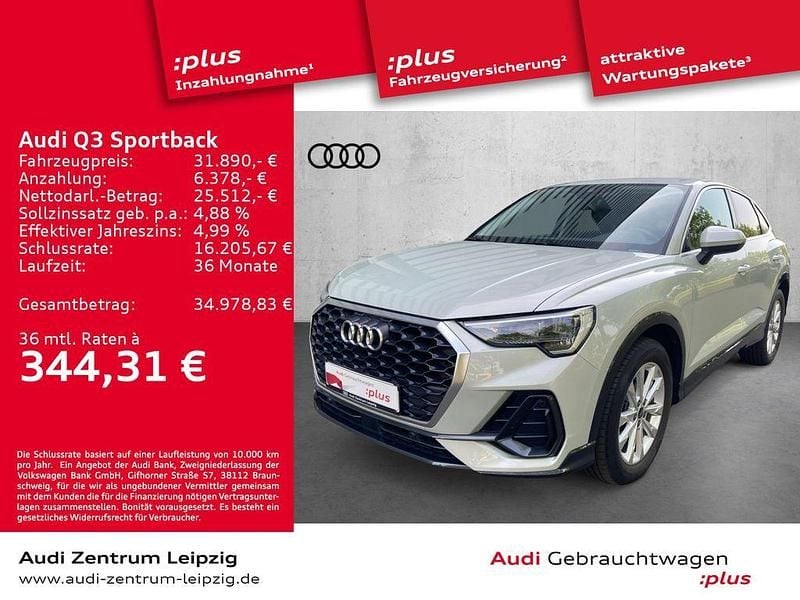 Tausilber metallic Gebraucht 2022 Audi Q3 Sportback Ambiente SUV | 31.890 € (Fairer Preis) - Bild 1/3