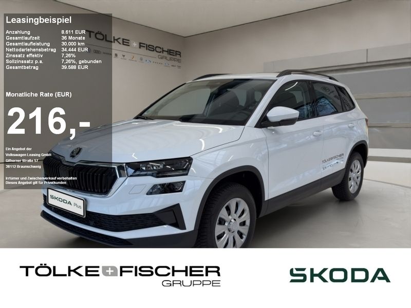Moon weiss metallic Gebraucht 2025 Skoda Karoq Selection SUV | 34.444 € (Fairer Preis) - Bild 1/4