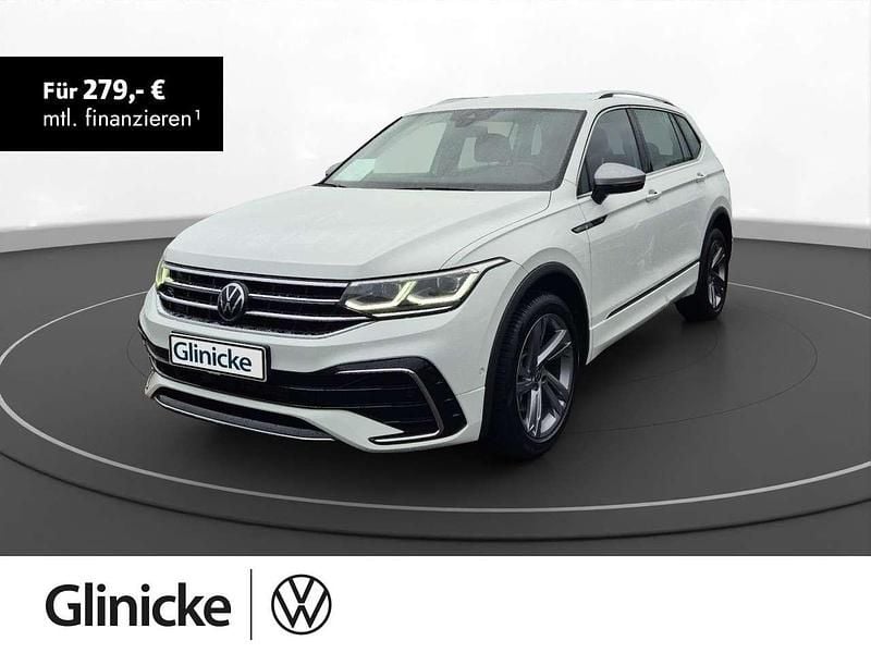 Pure white Gebraucht 2022 VW Tiguan Allspace R-line SUV | 29.380 € (Guter Preis) - Bild 1/3