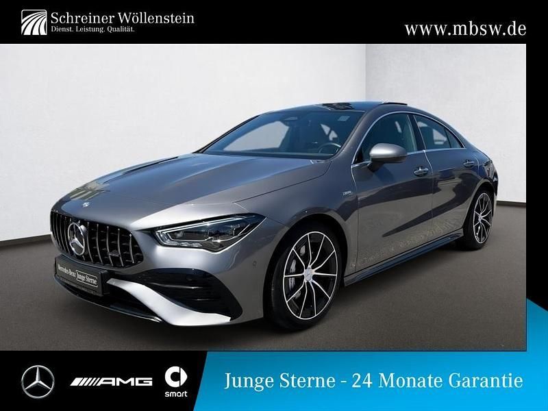 Grau mountaingrau Gebraucht 2024 Mercedes CLA35 AMG Premium Coupé | 47.690 € (Fairer Preis) - Bild 1/4