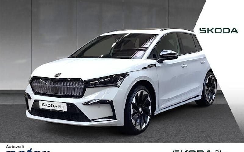 Moonweiß perleffekt Gebraucht 2024 Skoda Enyaq iV SportLine SUV | 49.950 € (Guter Preis) - Bild 1/4