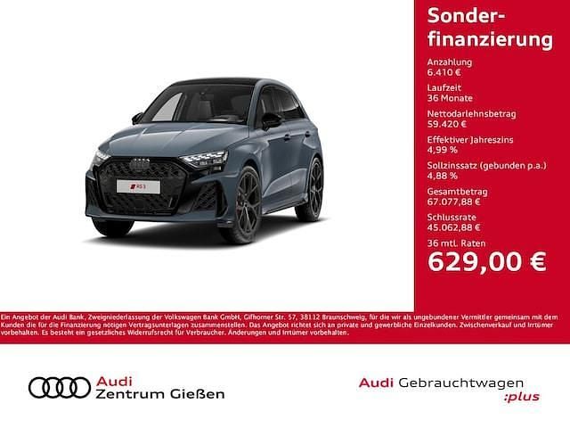 Kemoragrau metallic Gebraucht 2024 Audi RS3 Sportback Ambiente Kleinwagen | 65.830 € (Etwas zu teuer) - Bild 1/3