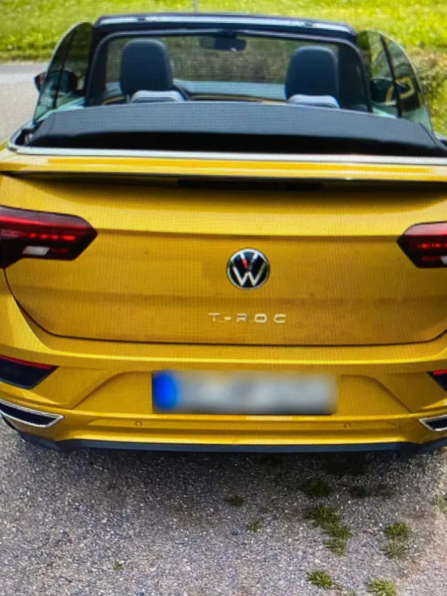 Gebraucht VW T-Roc Cabriolet R-line 150 PS (110 kW) 2021 Gelb Cabrio