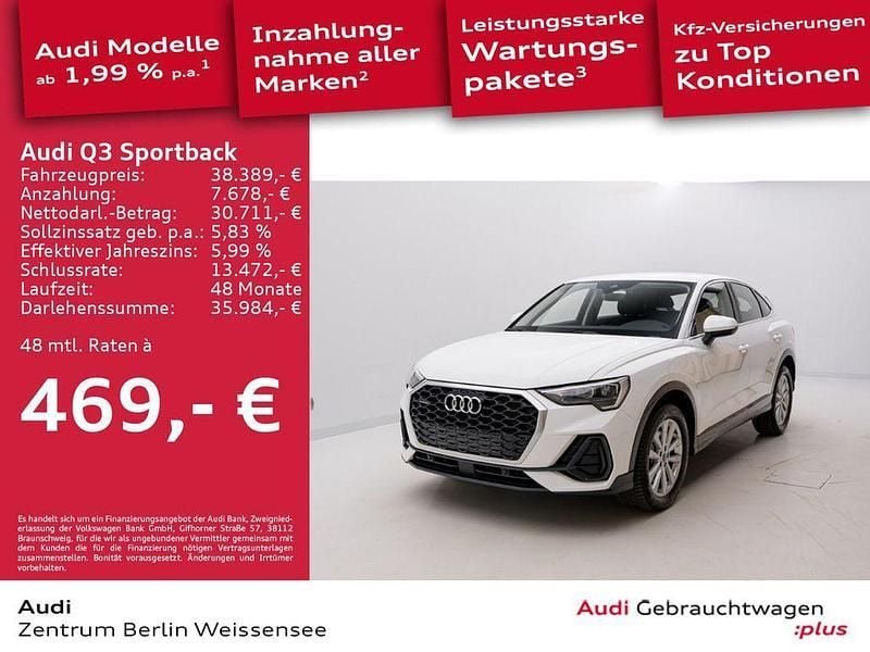 Ibisweiß Gebraucht 2022 Audi Q3 Sportback Performance SUV | 38.389 € (Fairer Preis) - Bild 1/4