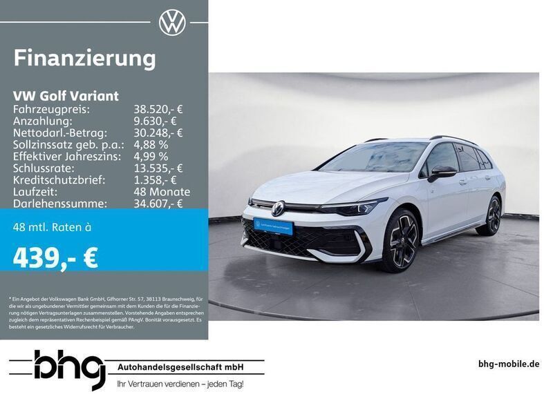Weiß Gebraucht 2024 VW Golf VIII R-line Kombi | 38.520 € (Teuer) - Bild 1/4