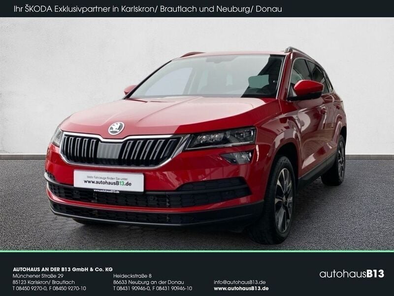 Velvetrot premium metallic met. Gebraucht 2020 Skoda Karoq Drive SUV | 22.990 € (Guter Preis) - Bild 1/4