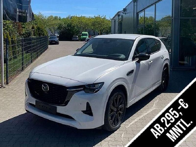 Rhodium white (metallic) Gebraucht 2023 Mazda CX-60 Homura-Line SUV | 41.980 € (Etwas zu teuer) - Bild 1/4