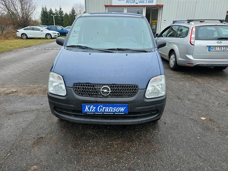Blau Gebraucht 2004 Opel Agila Kleinwagen | 2.195 € - Bild 1/4