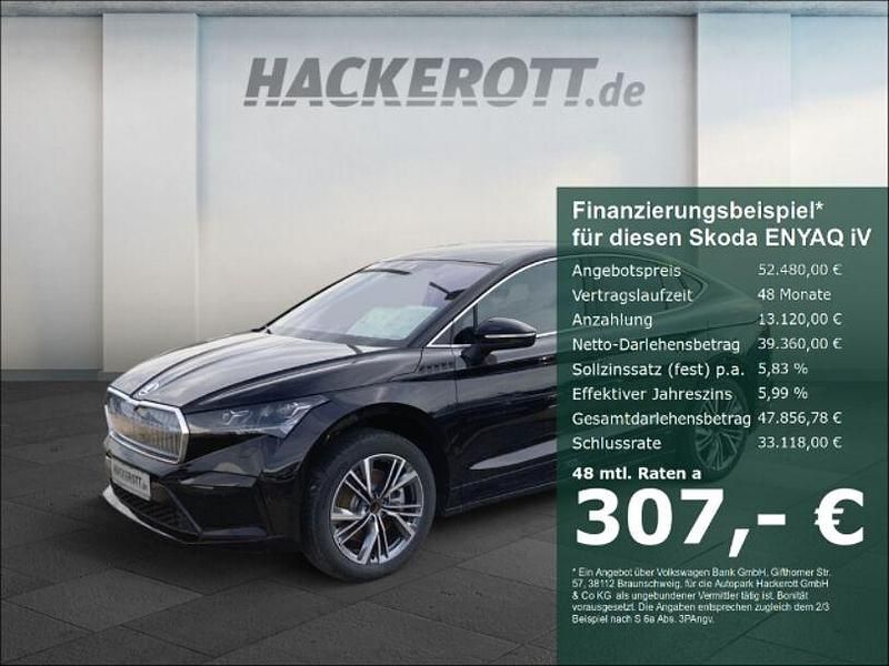 Schwarz Gebraucht 2024 Skoda Enyaq iV SUV | 52.480 € - Bild 1/2