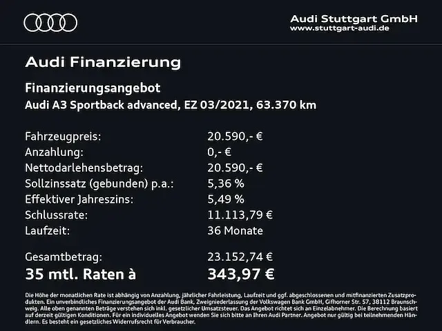 Gebraucht Audi A3 Sportback e-tron Ambiente 204 PS (150 kW) 2021 Atollblau metallic Kleinwagen