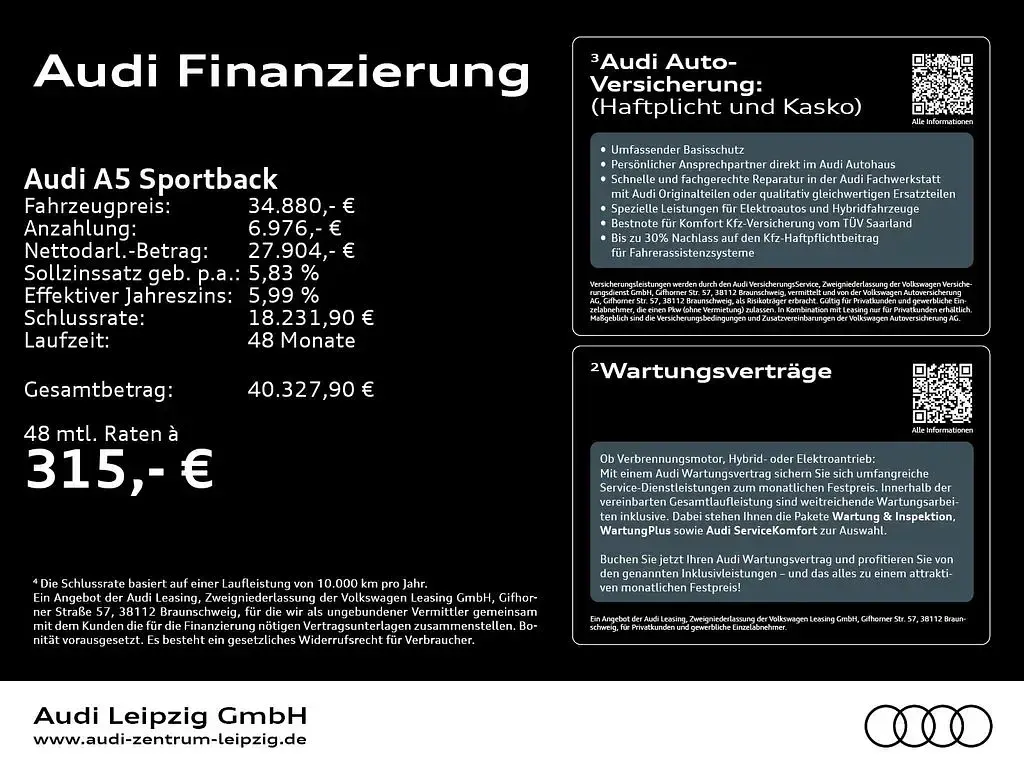 Gebraucht Audi A5 Sportback S-Line 204 PS (150 kW) 2024 Distriktgrün metallic Kleinwagen