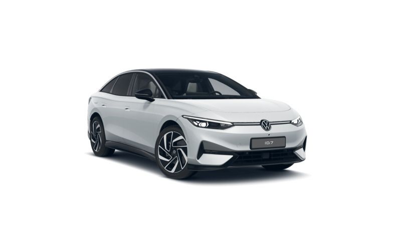 Gletscherweiß metallic Gebraucht 2024 VW ID.7 Pro Limousine | 53.264 € - Bild 1/4