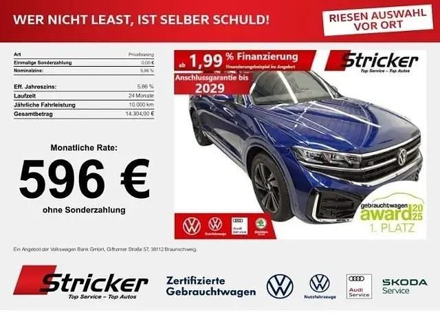 Blau (lapiz blue metallic) Gebraucht 2024 VW Touareg R-line SUV | 66.448 € (Superpreis) - Bild 1/3