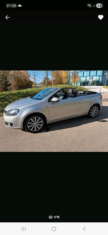 Gebraucht VW Golf Cabriolet 122 PS (89 kW) 2015 Silber Cabrio