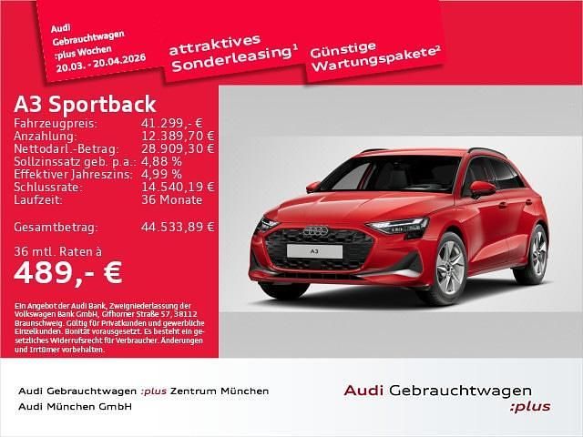 Gebraucht Audi A3 Sportback e-tron Advanced Plus 204 PS (150 kW) 2025 Progressivrot metallic Kleinwagen