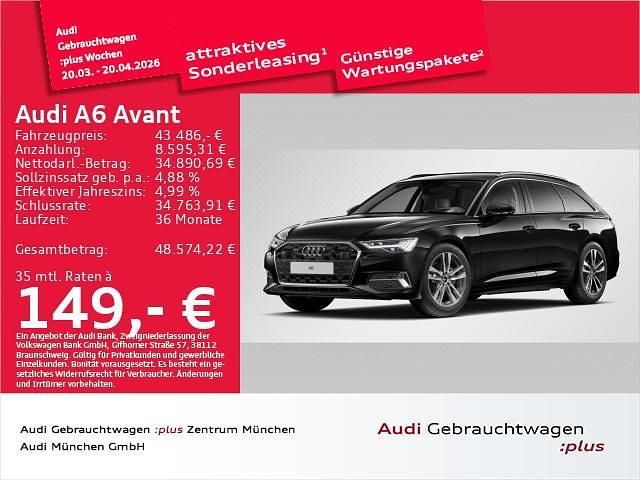 Gebraucht Audi A6 Advanced 204 PS (150 kW) 2024 Mythosschwarz metallic Kombi