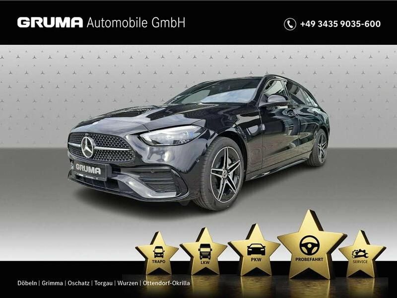 Lack obsidianschwarz Gebraucht 2025 Mercedes C300e Night Kombi | 54.990 € (Teuer) - Bild 1/4