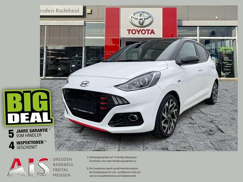 Polar white/ black / sol Gebraucht 2020 Hyundai i10 N Line Kleinwagen | 13.280 € (Guter Preis) - Bild 1/3