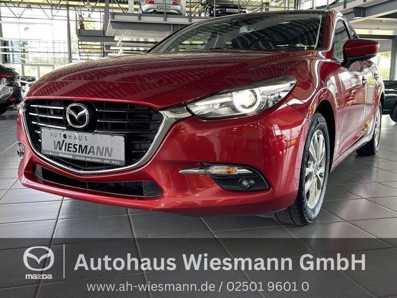 Rot Gebraucht 2018 Mazda 3 Sports-Line Limousine | 15.490 € (Fairer Preis) - Bild 1/4