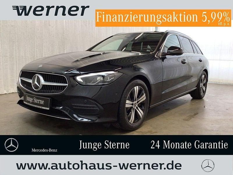 Lack obsidianschwarz Gebraucht 2023 Mercedes C200 Avantgarde Kombi | 33.933 € (Guter Preis) - Bild 1/4
