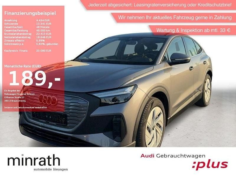 Grau Gebraucht 2023 Audi Q4 Sportback e-tron Basis SUV | 23.080 € (Superpreis) - Bild 1/4