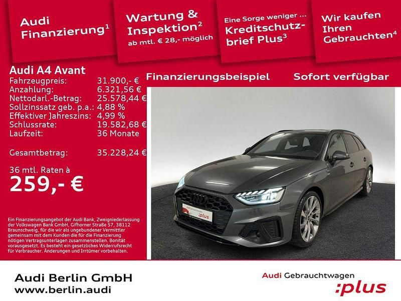 Daytonagrau perleffekt Gebraucht 2022 Audi A4 S-Line Kombi | 31.900 € (Fairer Preis) - Bild 1/3