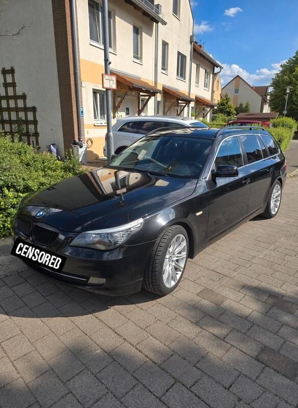 Schwarz Gebraucht 2008 BMW 525 Sport Line Kombi | 5.799 € - Bild 1/4