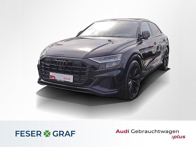 Mythosschwarz metallic Gebraucht 2022 Audi Q8 S-Line SUV | 65.980 € (Teuer) - Bild 1/4