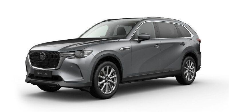 Machine gray Neu 2025 Mazda CX-80 Exclusive-Line SUV | 54.985 € (Superpreis) - Bild 1/4