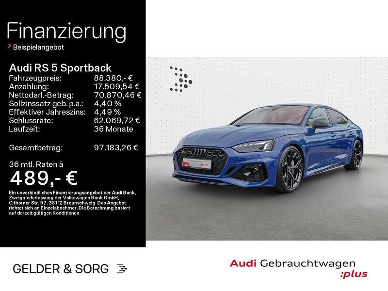 Ascariblau metallic Gebraucht 2024 Audi RS5 Performance Limousine | 88.380 € - Bild 1/4