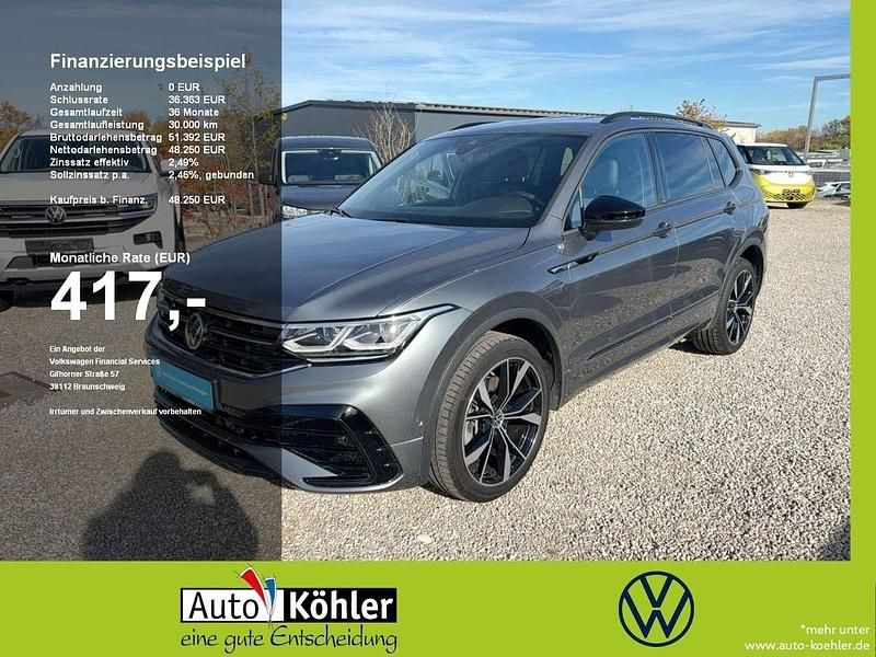 Platinum grey metallic / grau Gebraucht 2025 VW Tiguan Allspace R-line SUV | 48.250 € (Teuer) - Bild 1/3