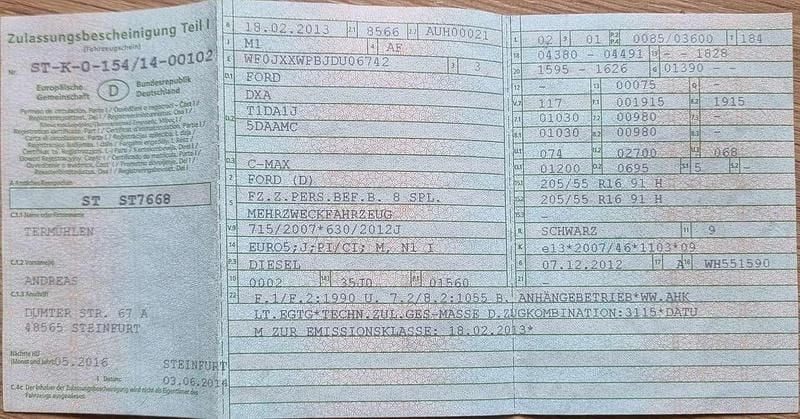 Gebraucht Ford C-MAX Titanium 116 PS (85 kW) 2012 Schwarz Van / Kleinbus