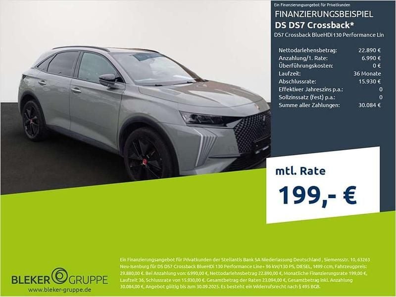 Lackierung lacquered grey/meta Gebraucht 2023 DS Automobiles DS7 Crossback Performance Line Plus SUV | 25.980 € (Guter Preis) - Bild 1/3