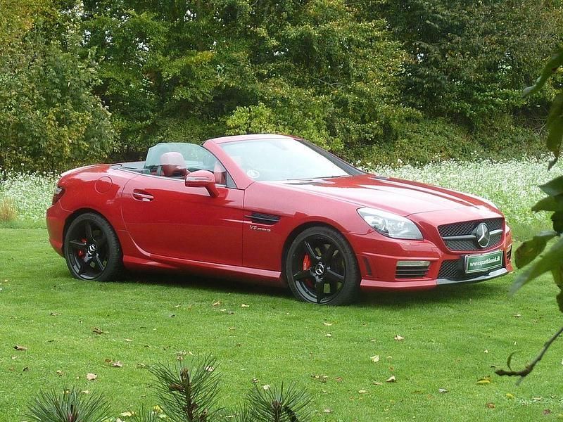 Rot Gebraucht 2012 Mercedes SLK55 AMG AMG Cabrio | 39.800 € (Superpreis) - Bild 1/4
