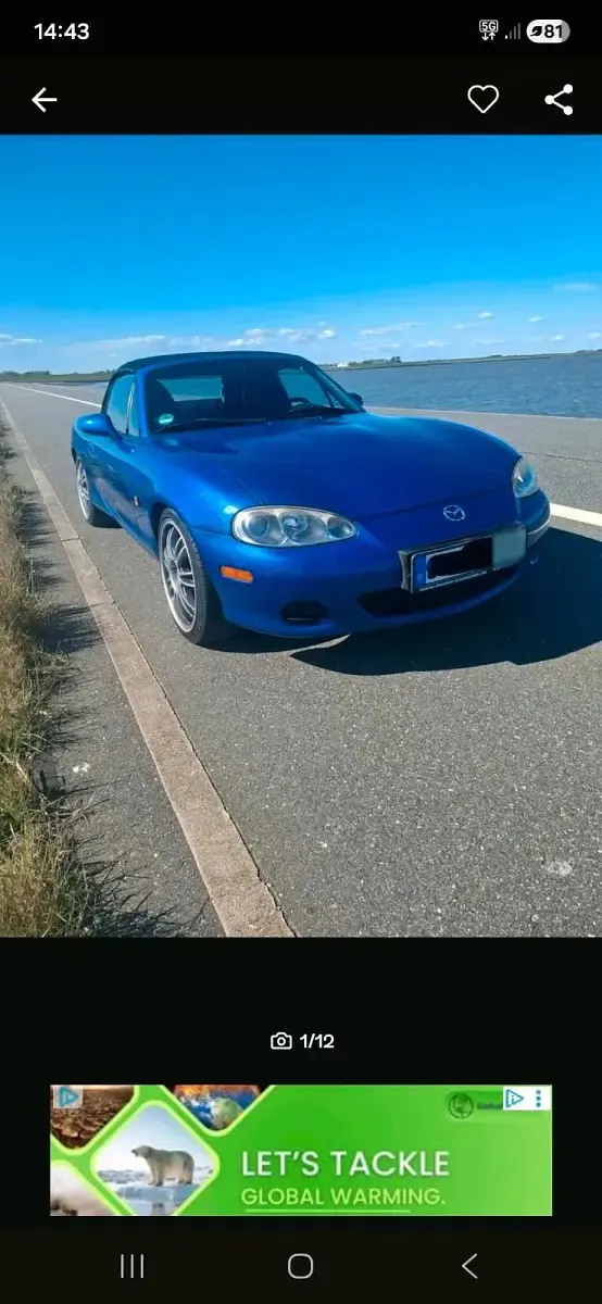 Gebraucht Mazda MX5 2002 Blau Cabrio