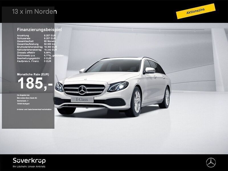 Weiß unilack polarweiß Gebraucht 2016 Mercedes E200 Avantgarde Kombi | 23.449 € (Fairer Preis) - Bild 1/4