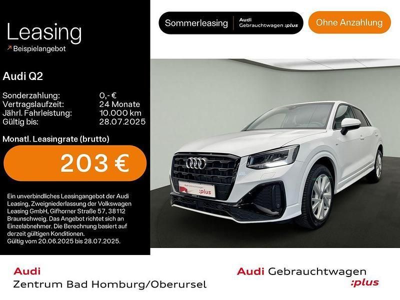 Gletscherweiß metallic Gebraucht 2024 Audi Q2 S-Line SUV | 28.390 € (Fairer Preis) - Bild 1/4