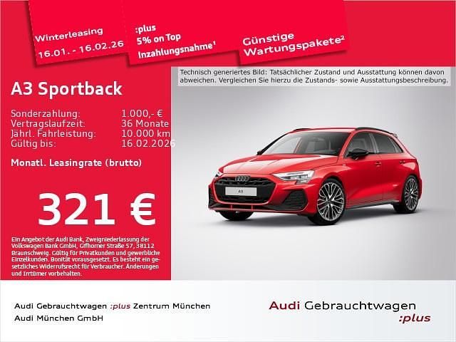 Progressivrot metallic Gebraucht 2024 Audi A3 S-Line Limousine | 37.677 € (Guter Preis) - Bild 1/1