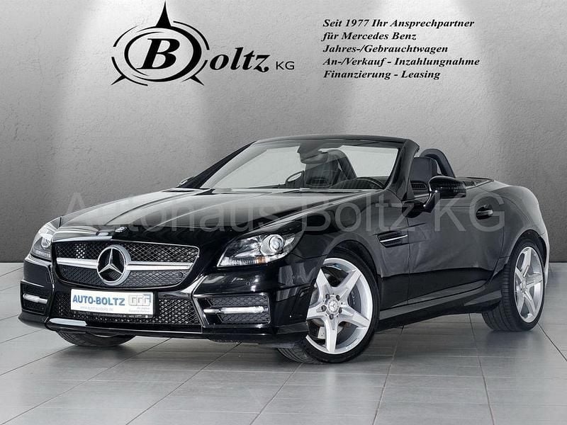 Schwarz Gebraucht 2012 Mercedes SLK200 AMG line Cabrio | 24.999 € (Teuer) - Bild 1/4