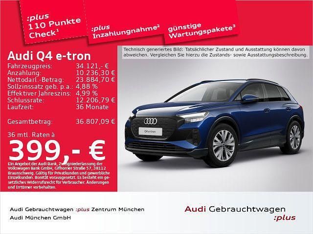 Blau Gebraucht 2023 Audi Q4 e-tron Advanced SUV | 34.121 € (Fairer Preis) - Bild 1/2