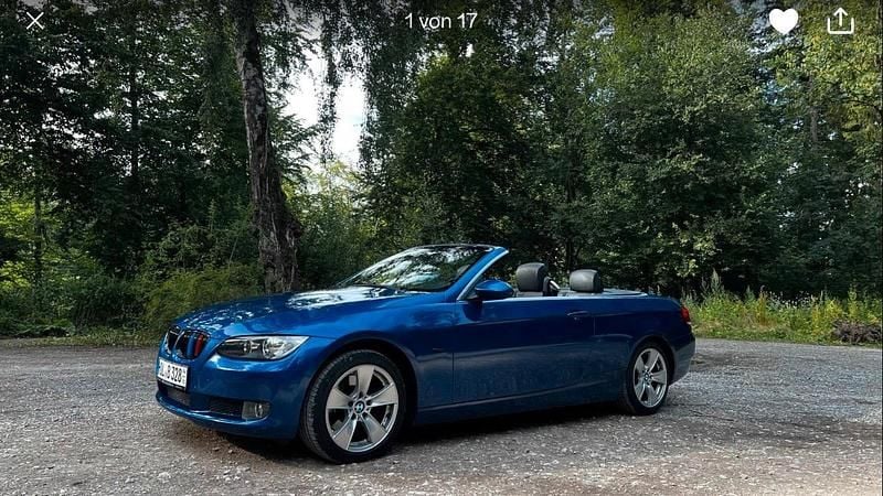 Blau Gebraucht 2008 BMW 325 Cabriolet Sport Line Cabrio | 10.199 € (Guter Preis) - Bild 1/4