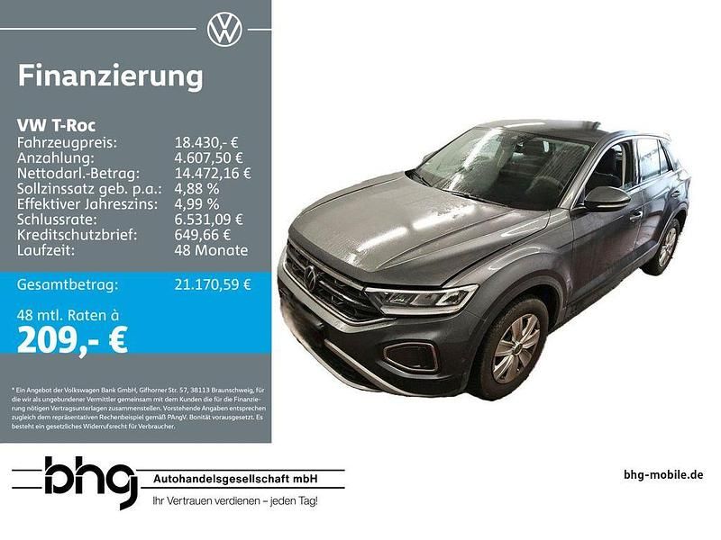 Grau Gebraucht 2022 VW T-Roc SUV | 18.430 € (Superpreis) - Bild 1/3