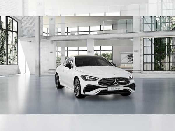 Weiß (unilack polarweiß) Neu 2025 Mercedes CLE220 AMG line Coupé | 61.590 € (Superpreis) - Bild 1/4