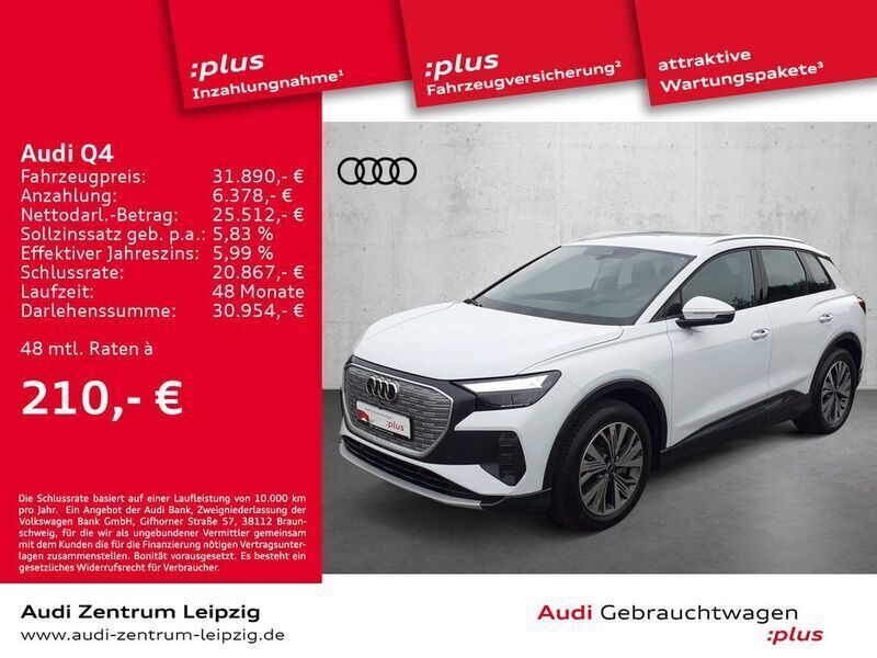 Gletscherweiß metallic Gebraucht 2022 Audi Q4 e-tron Ambiente SUV | 31.890 € (Superpreis) - Bild 1/1