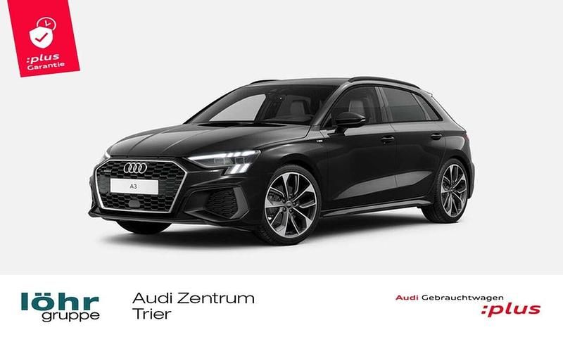 Mythosschwarz metallic Gebraucht 2024 Audi A3 Sportback S-Line Limousine | 42.980 € (Guter Preis) - Bild 1/3