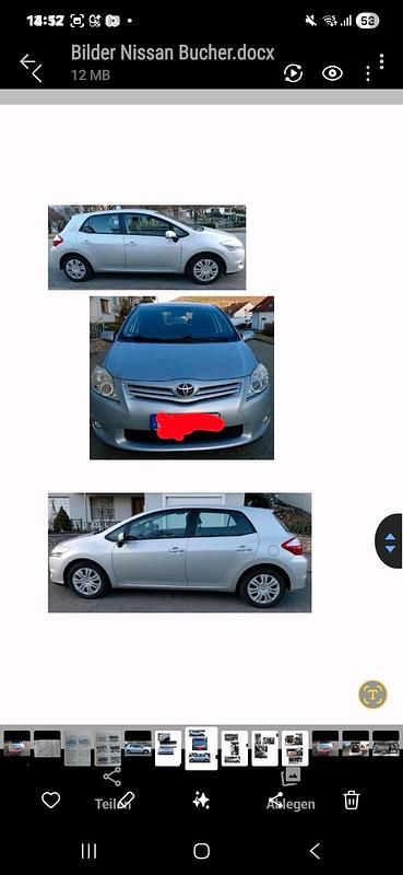 Gebraucht Toyota Auris Life+ 99 PS (72 kW) 2011 Silber Kleinwagen